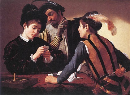 Караваджо, «Шулеры», 1594